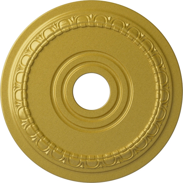 Ekena Millwork Munich Ceiling Medallion (Fits Canopies up to 5 5/8"), 17 1/2"OD x 3 5/8"ID x 1"P, Rich Gold CM17MURGS - main